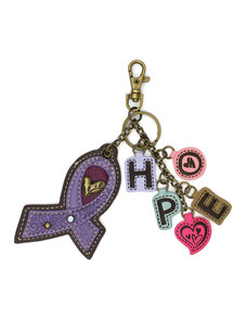 Chala Lavender Ribbon Charming Charms Keychain