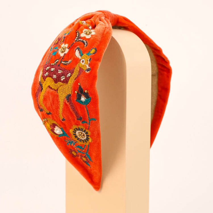Powder Design Velvet Headband (Fawn in a Meadow)