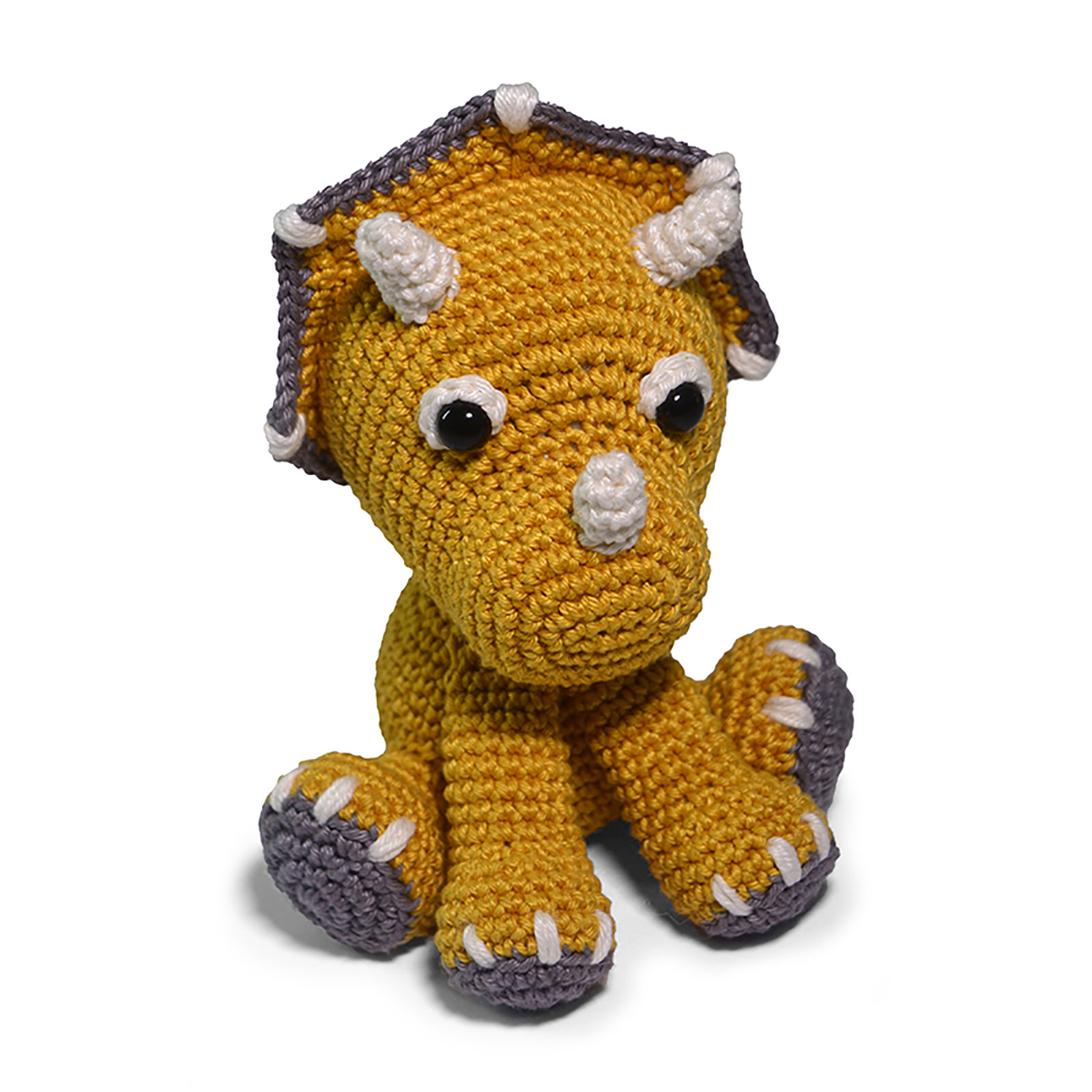 Dino Crochet Kit (Triceratops) - Sealed with a Kiss