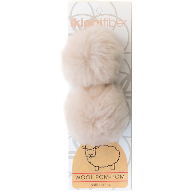 Ikigai Fiber Wool PomPom 6cm (Oat)
