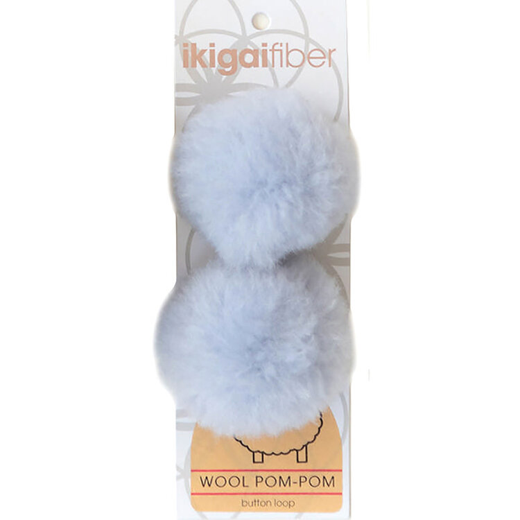 Ikigai Fiber Wool PomPom 6cm (Light Grey)