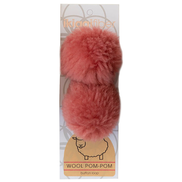 Ikigai Fiber Wool PomPom 6cm (Coral)