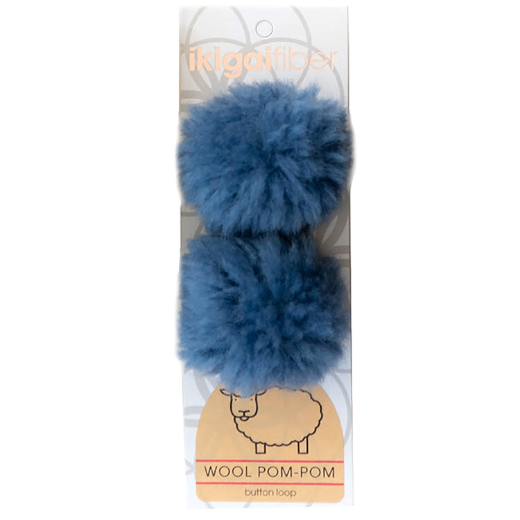 Ikigai Fiber Wool PomPom 6cm (Blue)