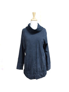 Inoah Cowl Neck Top (Black)