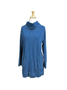 Inoah Cowl Neck Top (Prussian)