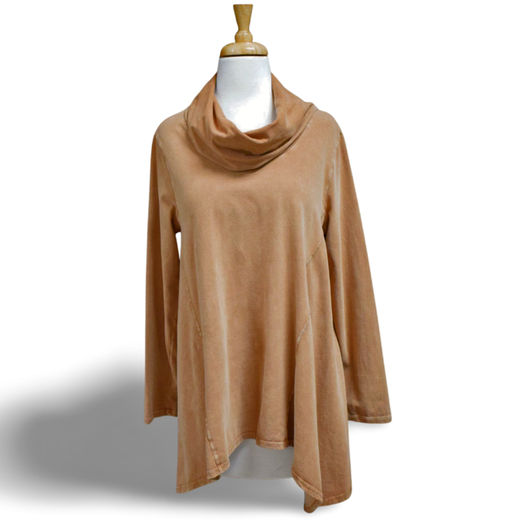 Inoah Cowl Neck Top (Russet)