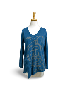 Inoah V-Neck Top (Prussian)