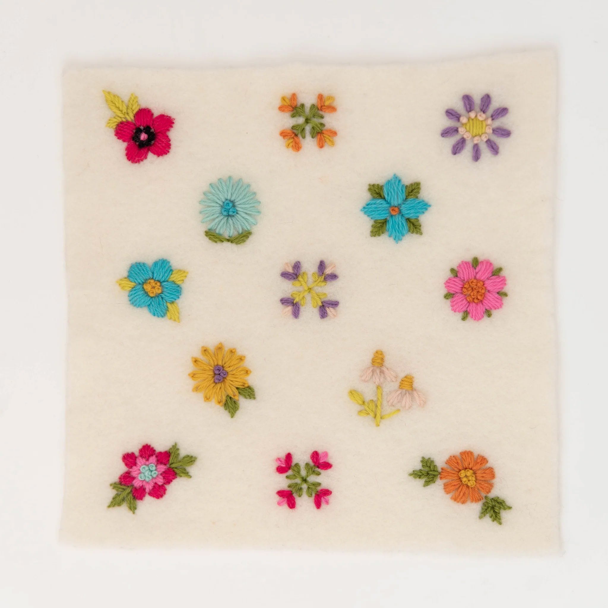 Stick & Stitch Embroidery Pattern (Scandi Flowers) - Sealed with a