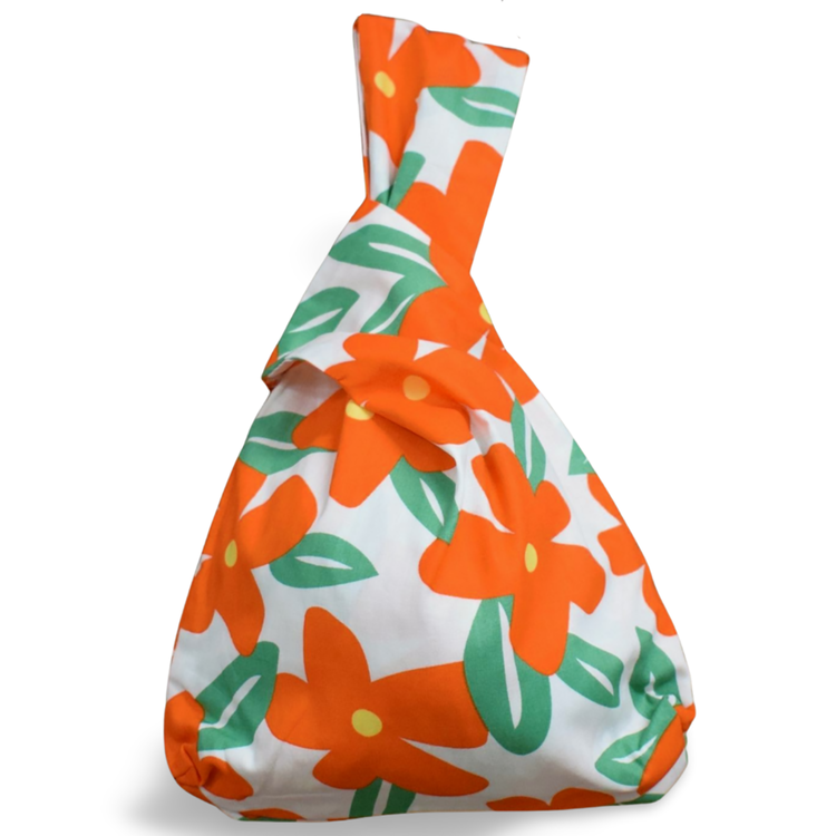 Dumpling Bag (Orange Flower)