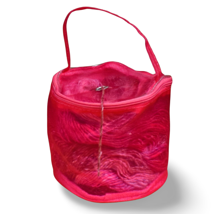 Wrist Tote (Bright Pink Mesh)