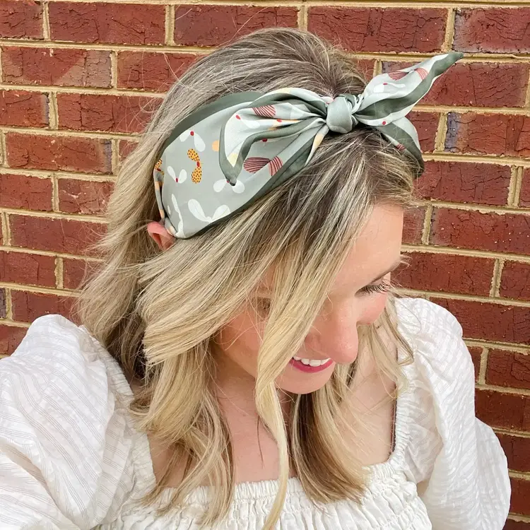 Gray Bird Label Whirlybird Headband (Olive)