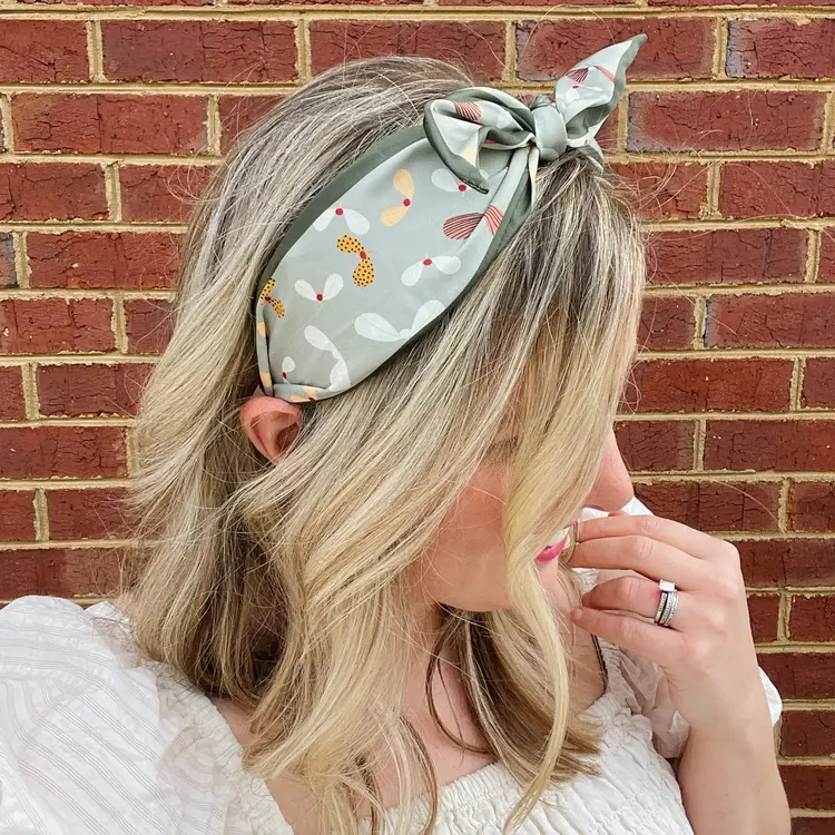 Gray Bird Label Whirlybird Headband (Olive)