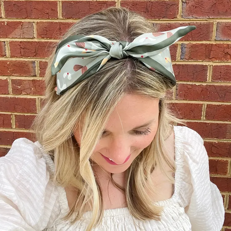 Gray Bird Label Whirlybird Headband (Olive)