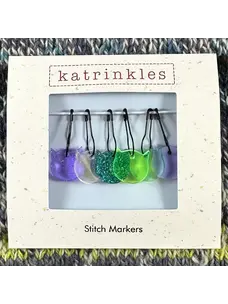 Katrinkles Acrylic Cat Stitch Marker Set (Pins)