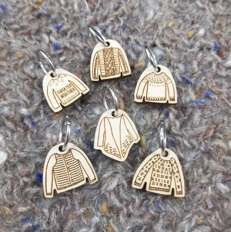Katrinkles Sweater Stitch Marker Set