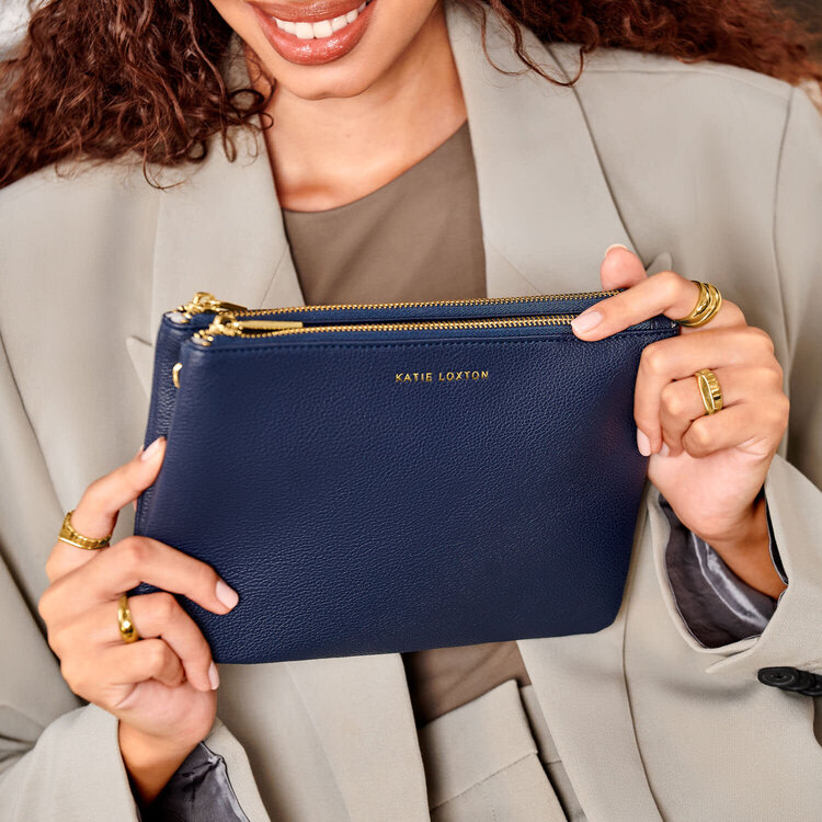 Katie Loxton Duo Pouch (Midnight Blue)
