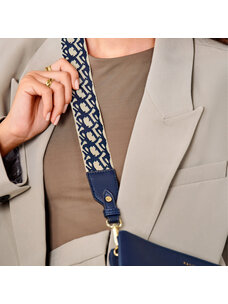 Katie Loxton Canvas Strap (Midnight Blue Abstract)