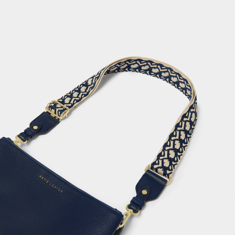 Katie Loxton Canvas Strap (Midnight Blue Abstract)