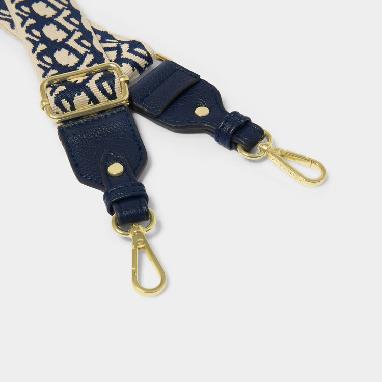Katie Loxton Canvas Strap (Midnight Blue Abstract)