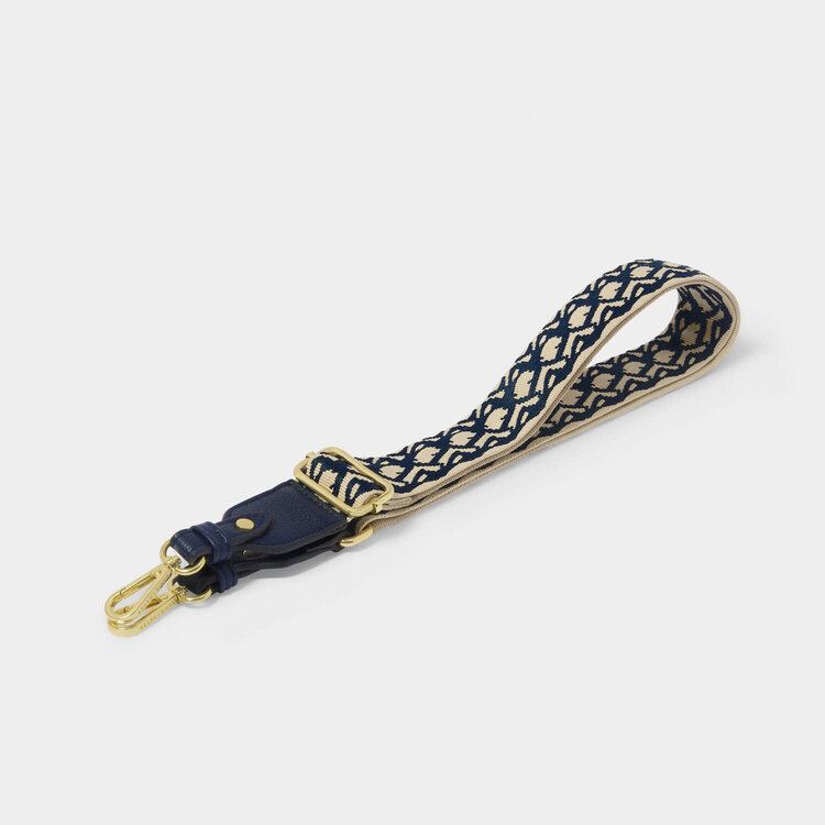 Katie Loxton Canvas Strap (Midnight Blue Abstract)