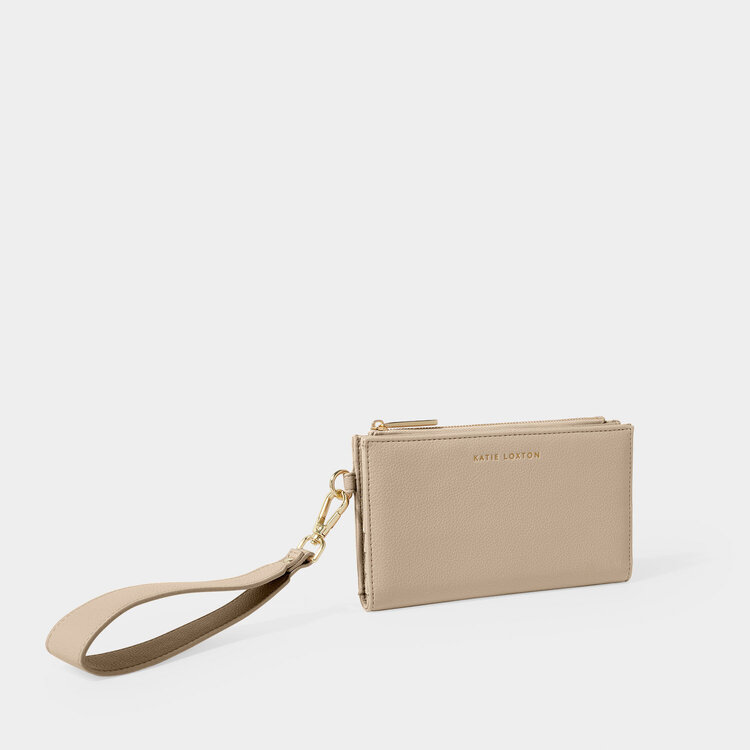 Katie Loxton Zana Fold Out Wristlet Purse (Light Taupe)