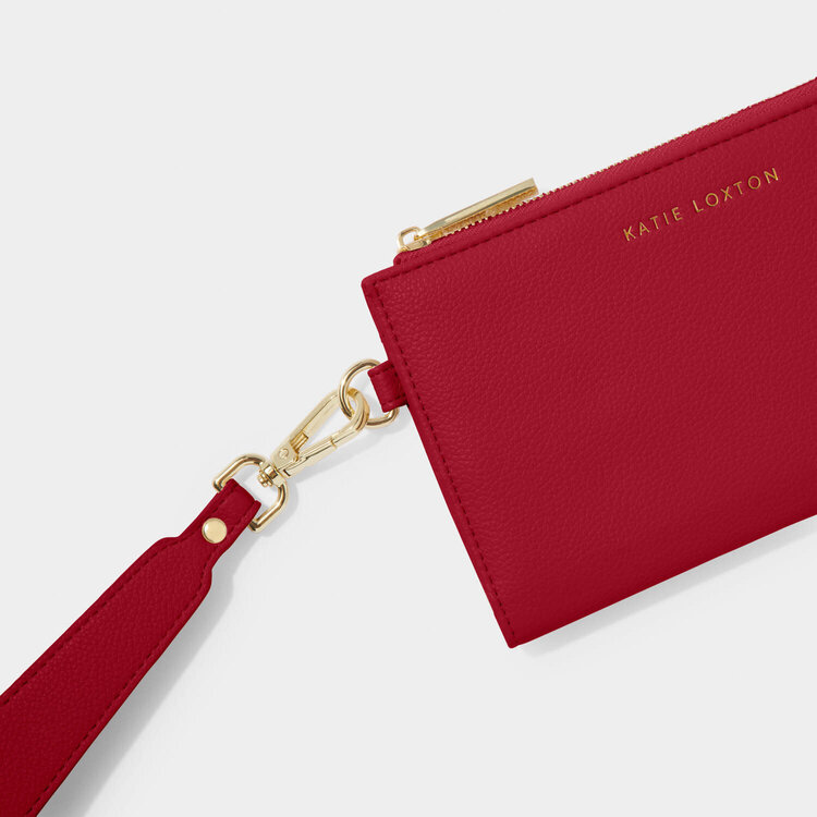 Katie Loxton Zana Fold Out Wristlet Purse (Garnet Red)