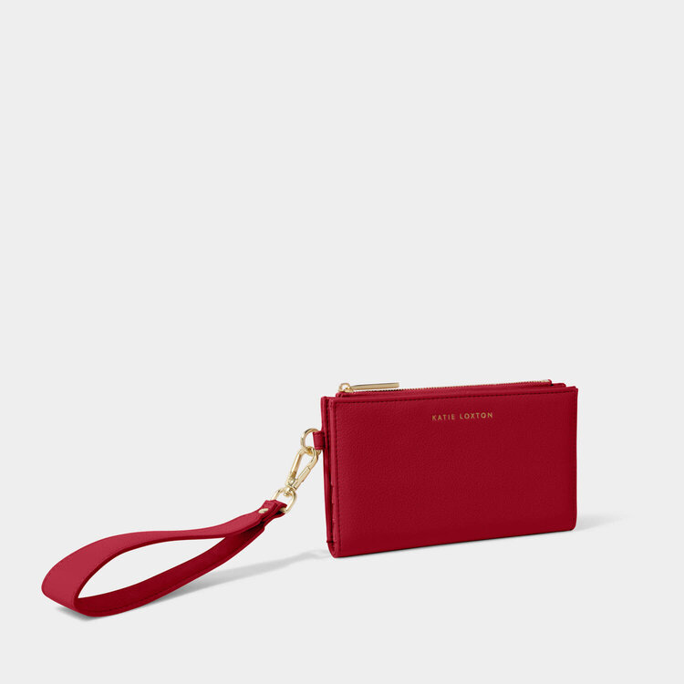 Katie Loxton Zana Fold Out Wristlet Purse (Garnet Red)
