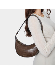 Katie Loxton Marni Small Shoulder Bag (Chocolate Faux Croc)