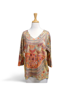 Inoah Henna V-Neck Top