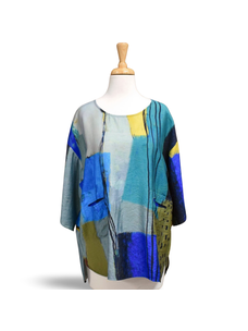 3 Potato Clothing Abstract Squares Tunic