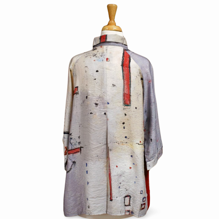3 Potato Clothing Abstract Button Shirt