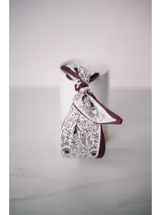 Gray Bird Label Paisley Headband (Purple)