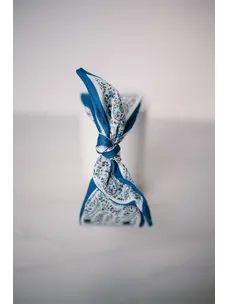 Gray Bird Label Paisley Headband (Bright Blue)