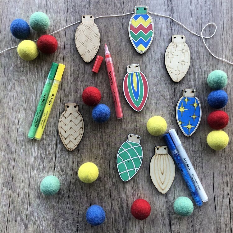 Woodsy Craft Co. Retro Lights DIY Craft Kit