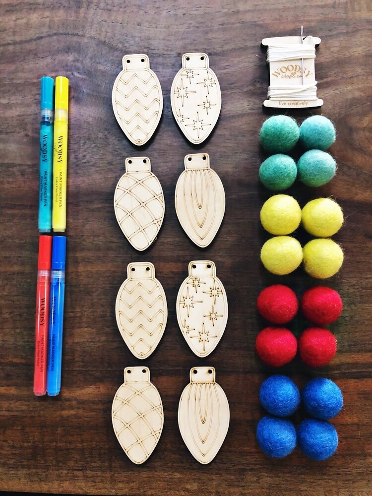 Woodsy Craft Co. Retro Lights DIY Craft Kit