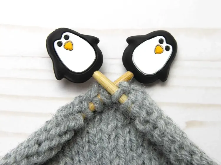 Fox & Pine Stitches Black Penguin Stitch Stoppers