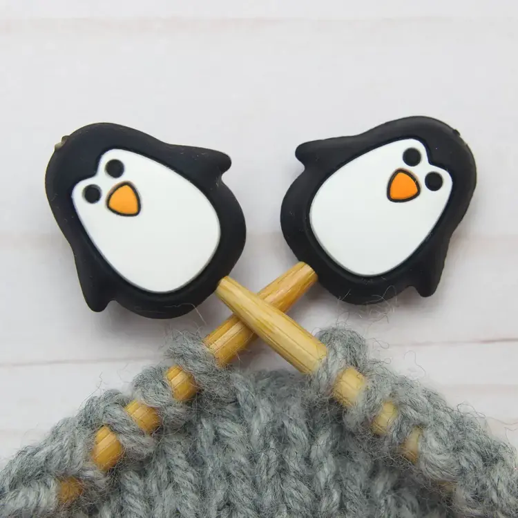 Fox & Pine Stitches Black Penguin Stitch Stoppers