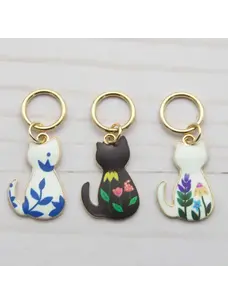 Fox & Pine Stitches Floral Cat Stitch Markers