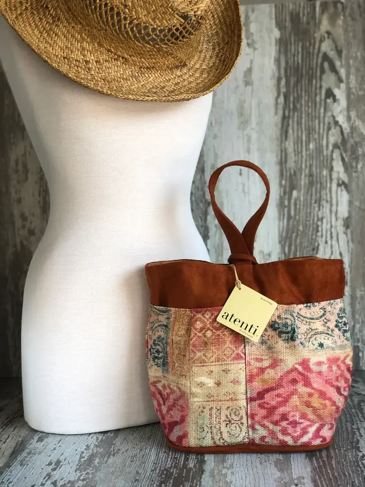 Atenti Linen Patch Tall Caddy