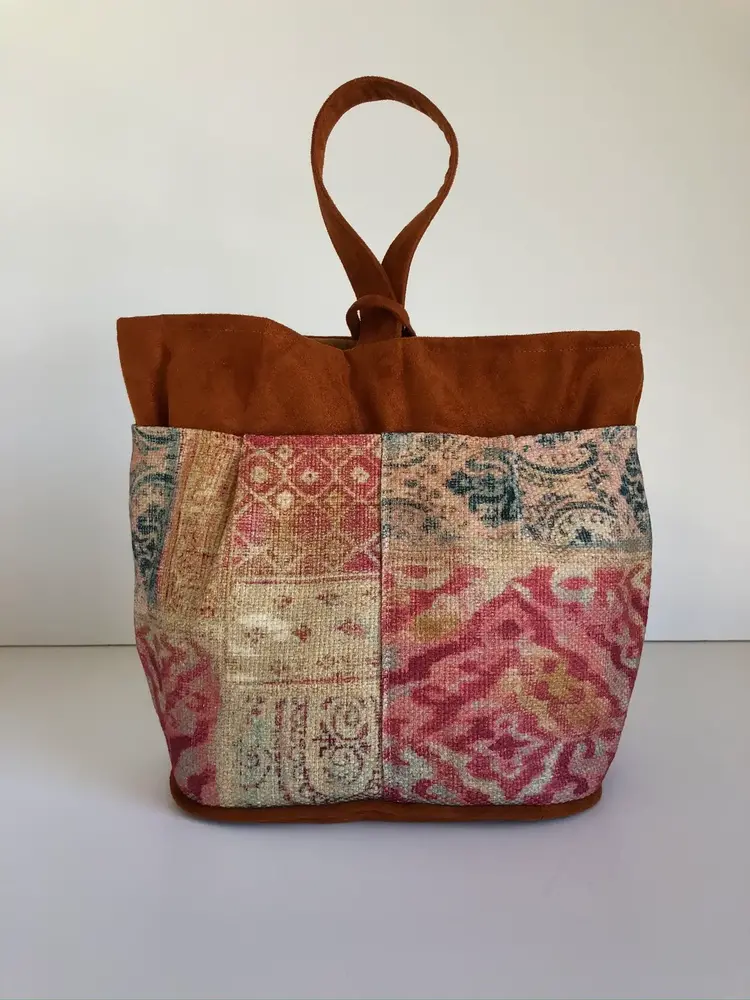 Atenti Linen Patch Tall Caddy