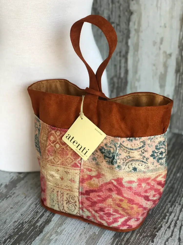 Atenti Linen Patch Tall Caddy