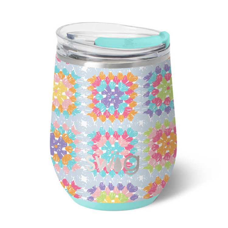 Swig Granny Squares Wine Cup (12oz)