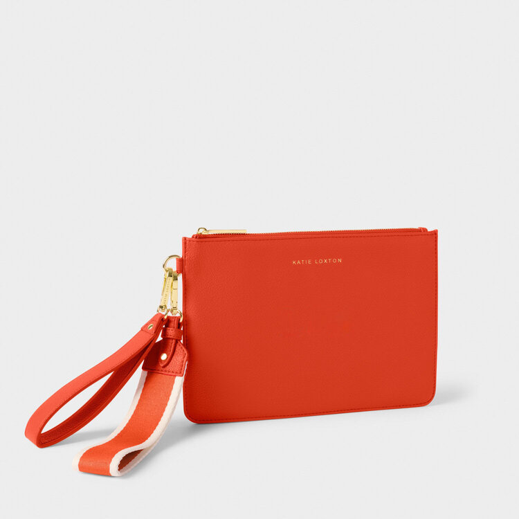 Katie Loxton Hallie Wristlet Pouch (Deep Orange)
