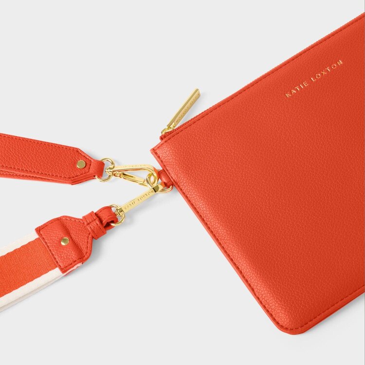 Katie Loxton Hallie Wristlet Pouch (Deep Orange)