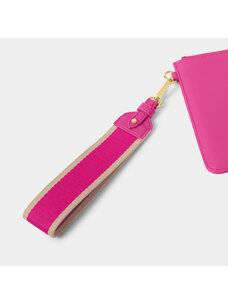 Katie Loxton Canvas Wristlet Strap (Magenta Stripe)