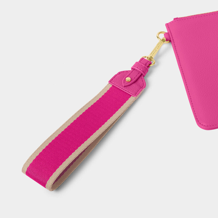 Katie Loxton Canvas Wristlet Strap (Magenta Stripe)