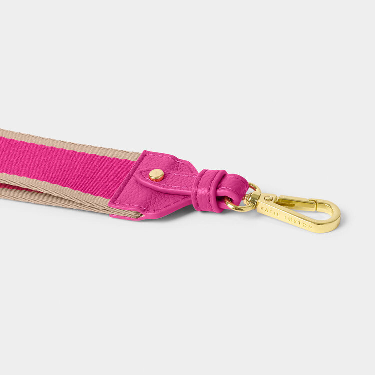 Katie Loxton Canvas Wristlet Strap (Magenta Stripe)