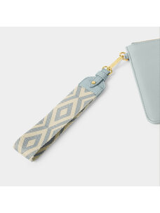 Katie Loxton Canvas Wristlet Strap (Duck Egg Chevron)