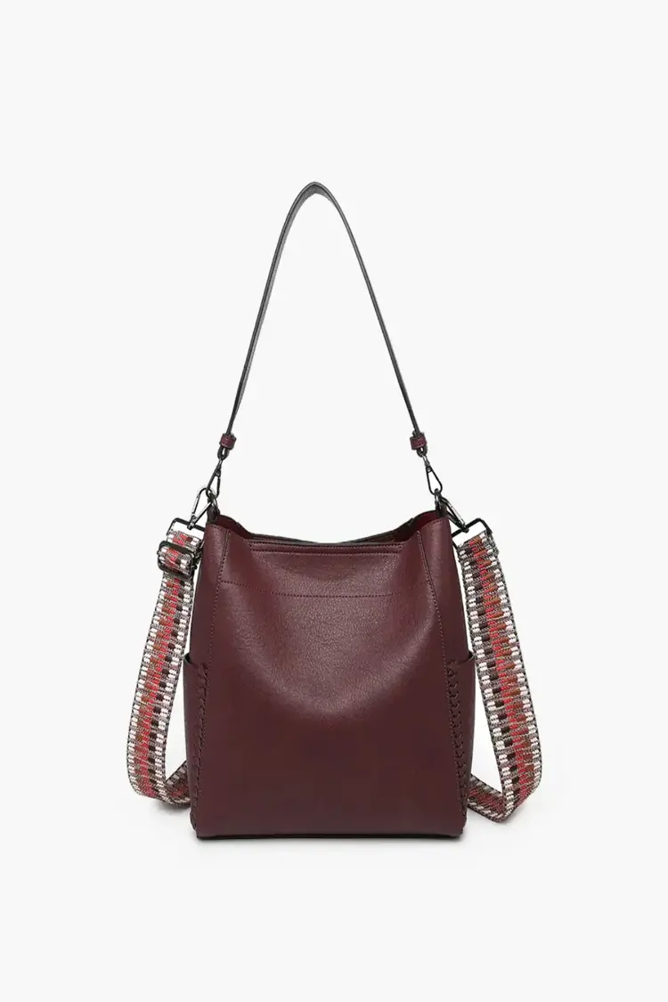 Jen & Co. Penny Bucket Bag (Wine)