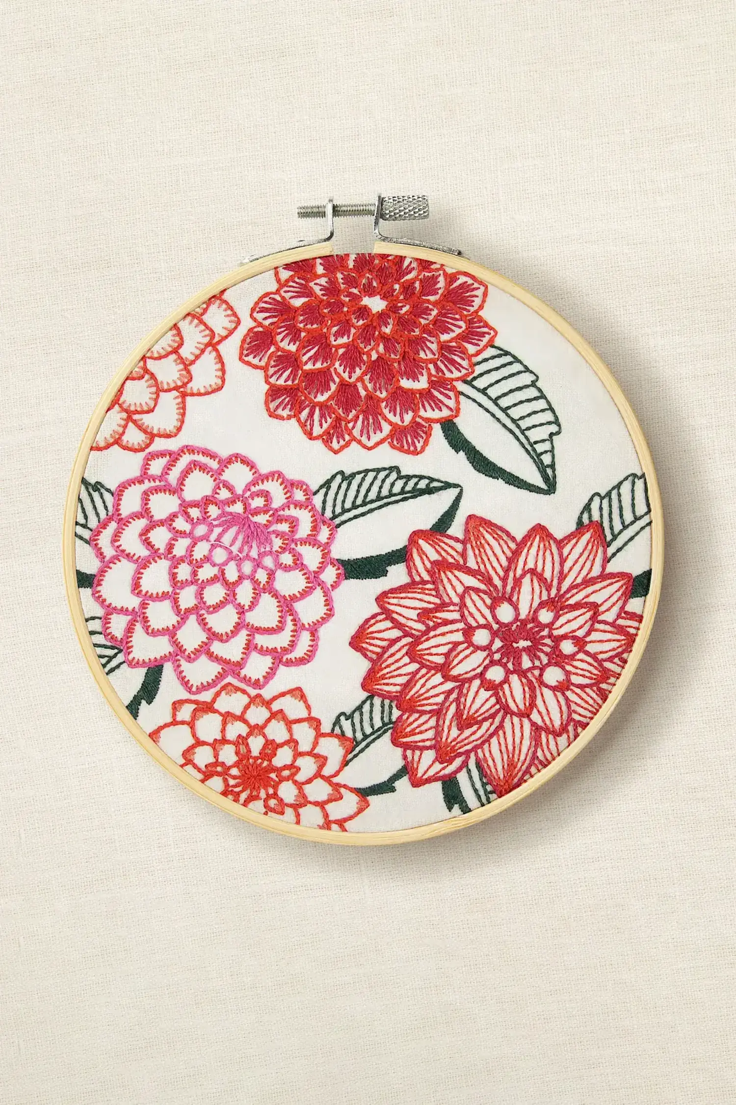 Dahlias Embroidery Kit - Sealed with a Kiss
